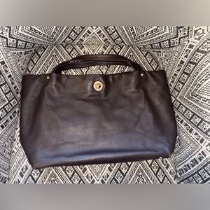 Kate Spade Authentic Sutton Place Brown Leather Top Handle Turn Lock Satchel Bag